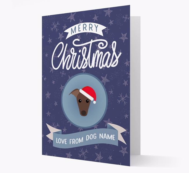 'Merry Christmas' - Personalized Christmas Card with {breedFullName} Icon 